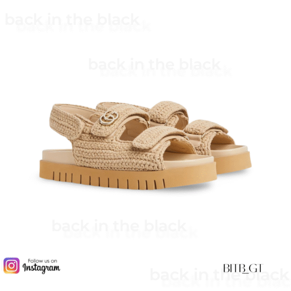 Sandalias Gucci de doble G de croché