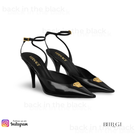 La Medusa Leather Slingback Pumps