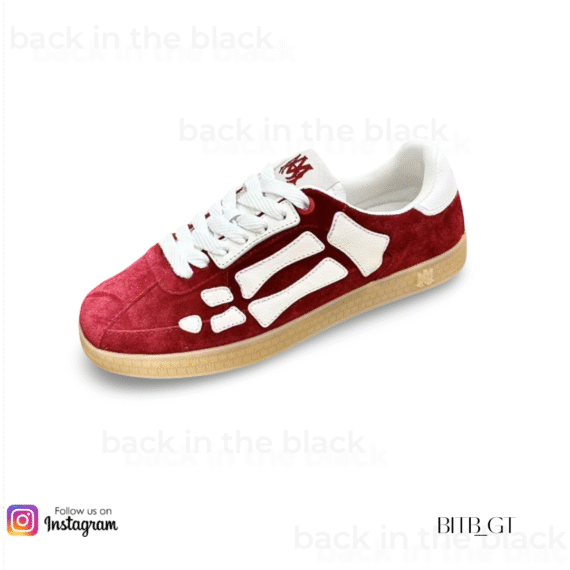 AMIRI Pacific Bones de ante y cuero de plena flor con apliques