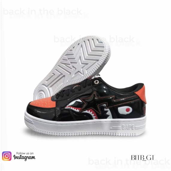 Bape Sta Low Mad Shark Black Orange.