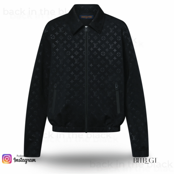 Monogram Zip-Up Jacket - Luxury Black